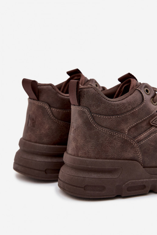 Tenisky model obuvi pánske Big Star SS174283 HI-POLY SYSTEM tmavohnedá