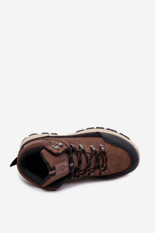 turistické topánky pánske Big Star SS174049 Hnedá farba