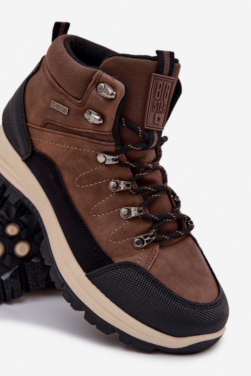 turistické topánky pánske Big Star SS174049 Hnedá farba