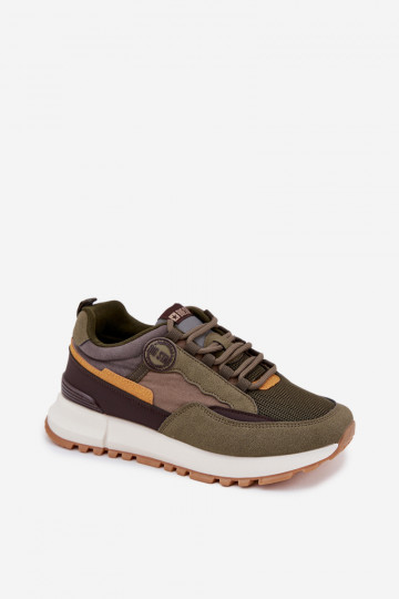 Khaki pánske športové topánky "Big Star RR174280 HI-POLY SYSTEM"