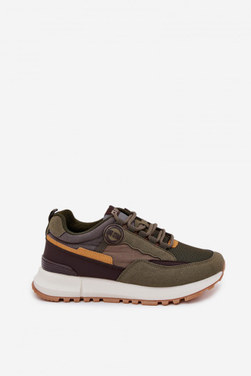 Khaki pánske športové topánky "Big Star RR174280 HI-POLY SYSTEM" 2