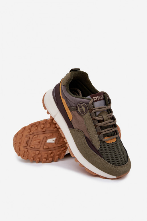 tenisky Tenisky model obuvi pánske Big Star RR174280 HI-POLY SYSTEM khaki farby