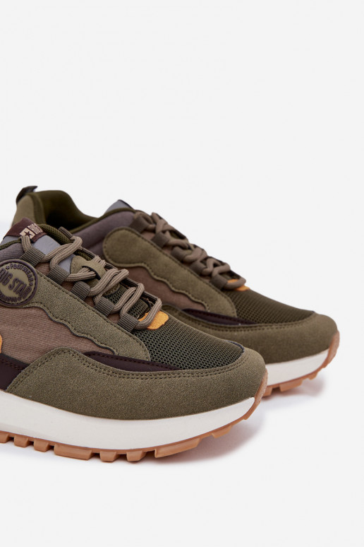 tenisky Tenisky model obuvi pánske Big Star RR174280 HI-POLY SYSTEM khaki farby