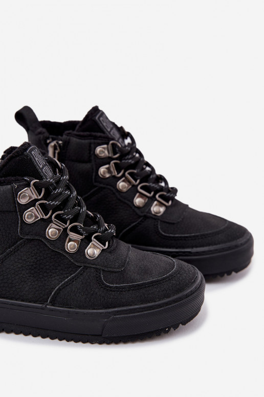 turistické topánky topánky deti zahriať sa Big Star SS374075 čierna