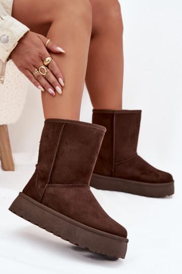 Dámske Snehule s kožušinou CzekoladoIne Abrams