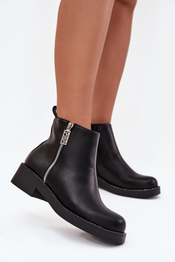 zahriať sa nízke podpätky pre ženy s trblietavými otvormi čierna Vionna