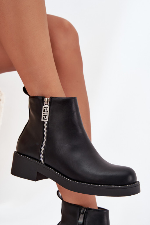 zahriať sa nízke podpätky pre ženy s trblietavými otvormi čierna Vionna