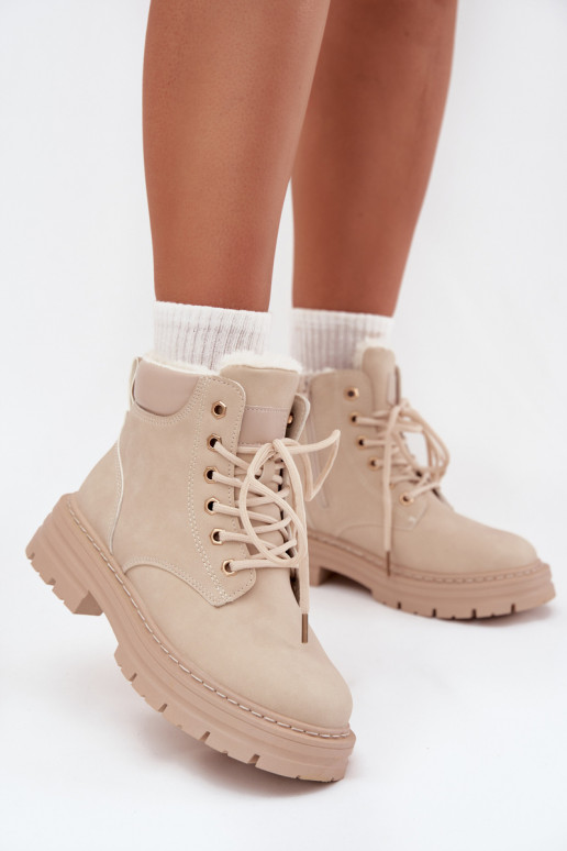 topánky Dámske zahriať sa s kožušinou vo vnútri Zapnuté Hrad slonovina Tharika