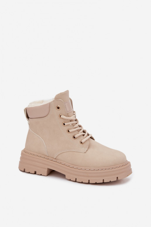 topánky Dámske zahriať sa s kožušinou vo vnútri Zapnuté Hrad slonovina Tharika