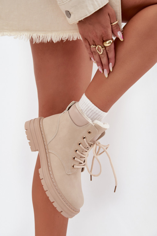 topánky Dámske zahriať sa s kožušinou vo vnútri Zapnuté Hrad slonovina Tharika