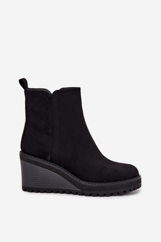 zahriať sa Čižmy Zapnuté INedgez eko semišuu čierna Mávona