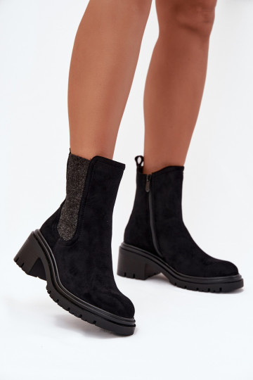 štýlové čižmy Dámske zahriať sa Zapnuté Klocku čierna Zoralia