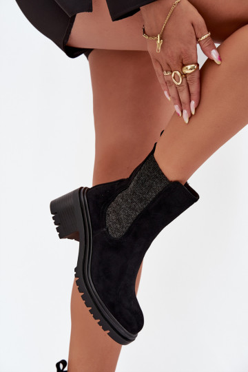 štýlové čižmy Dámske zahriať sa Zapnuté Klocku čierna Zoralia 2