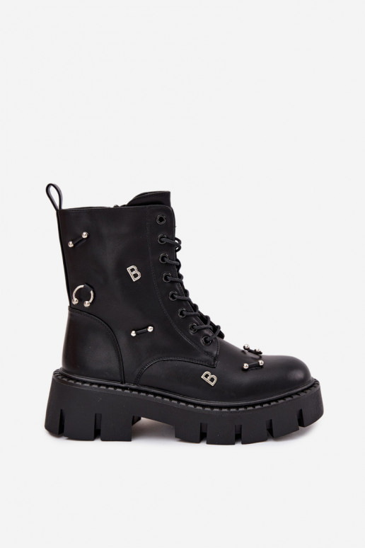 Pracovné členkové topánky Dámske s krásnymi detailmi zahriať sa čierna Lunea