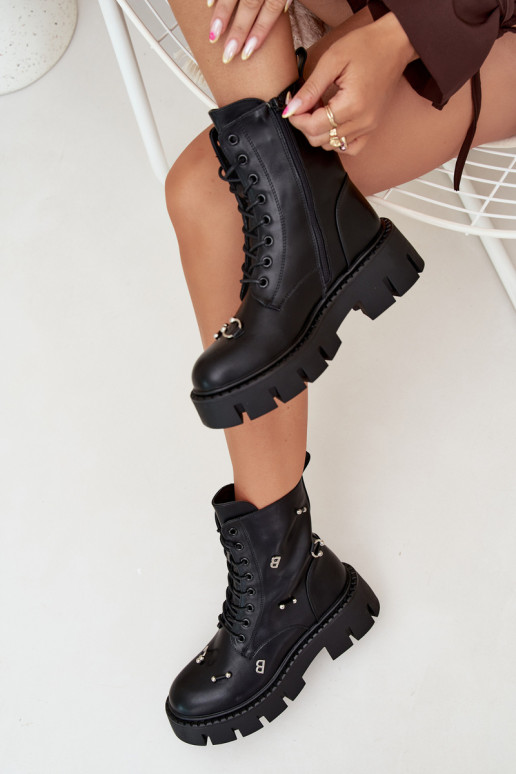 Pracovné členkové topánky Dámske s krásnymi detailmi zahriať sa čierna Lunea