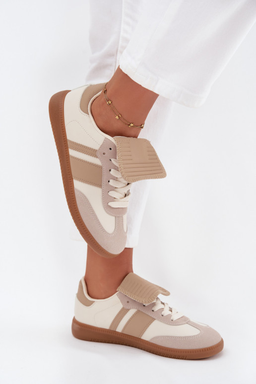 Nízka Tenisky model obuvi DámskeINyIniniętym Językiem béžová Ardira