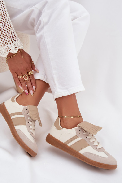 Nízka Tenisky model obuvi DámskeINyIniniętym Językiem béžová Ardira