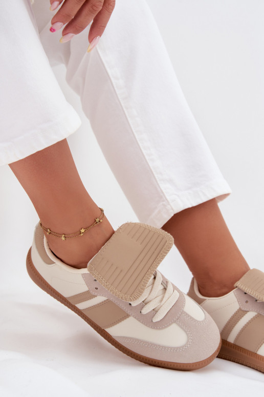 Nízka Tenisky model obuvi DámskeINyIniniętym Językiem béžová Ardira