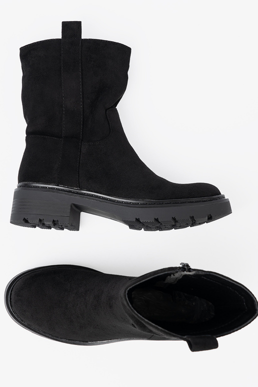 Štýlový čižmy pri členku z grubą, czarną podeszIną