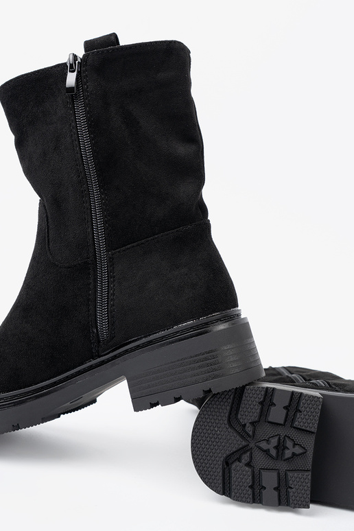 Štýlový čižmy pri členku z grubą, czarną podeszIną