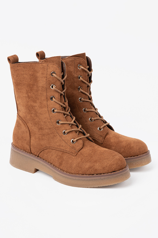 Pohodlné topánky In kolorze karmeloInym na rovnej podrážke