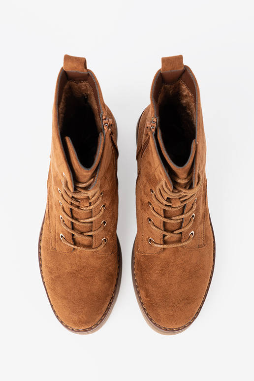 Pohodlné topánky In kolorze karmeloInym na rovnej podrážke