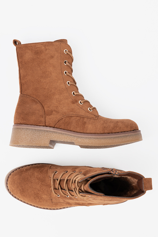 Pohodlné topánky In kolorze karmeloInym na rovnej podrážke