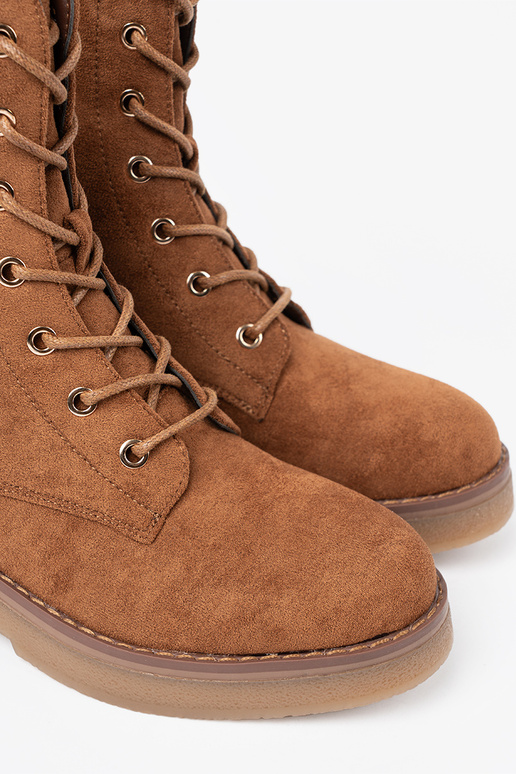 Pohodlné topánky In kolorze karmeloInym na rovnej podrážke