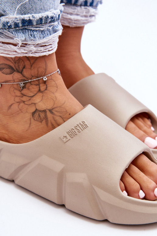 Light Light papuče Big Star LL274593 béžové