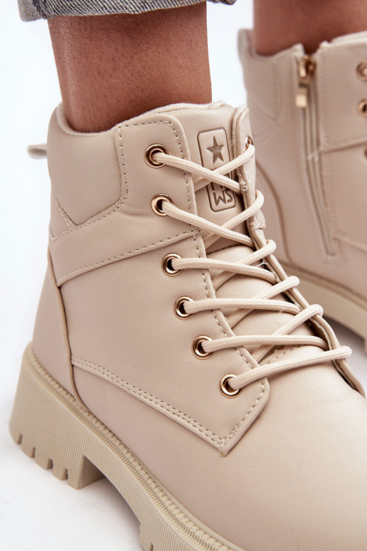 Dámske topánky so zipsami zahriať sa béžová Gremiva