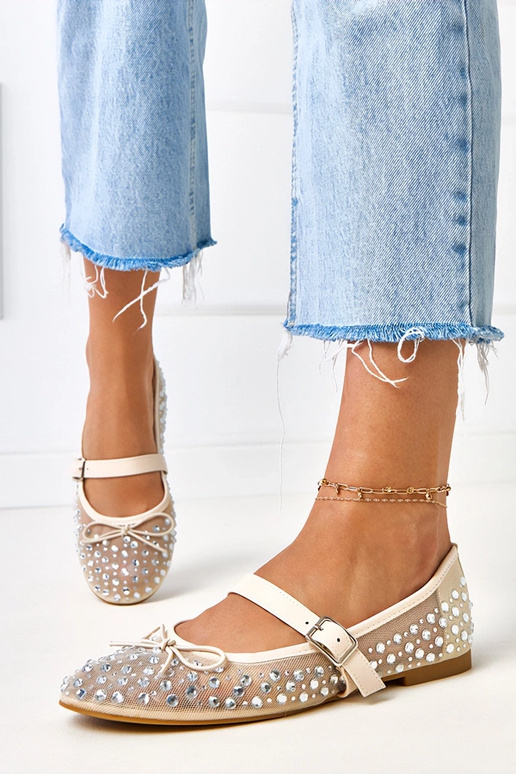 Pieskové sieťované baleríny s...