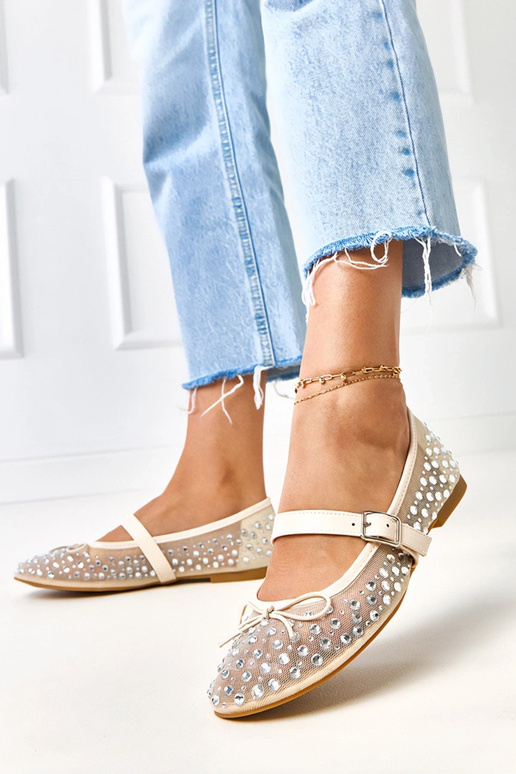 Pieskové sieťované baleríny s...