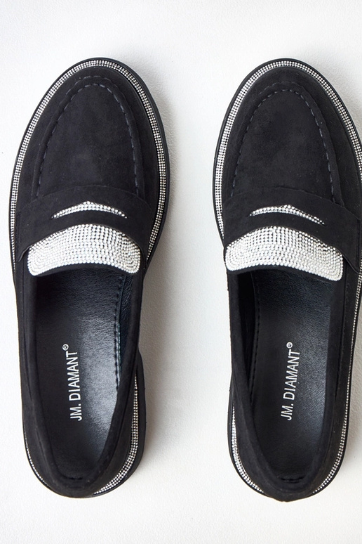 Čierne mokasíny z umelého semišu...