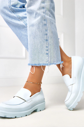 Modré mokasíny z umelej... 2