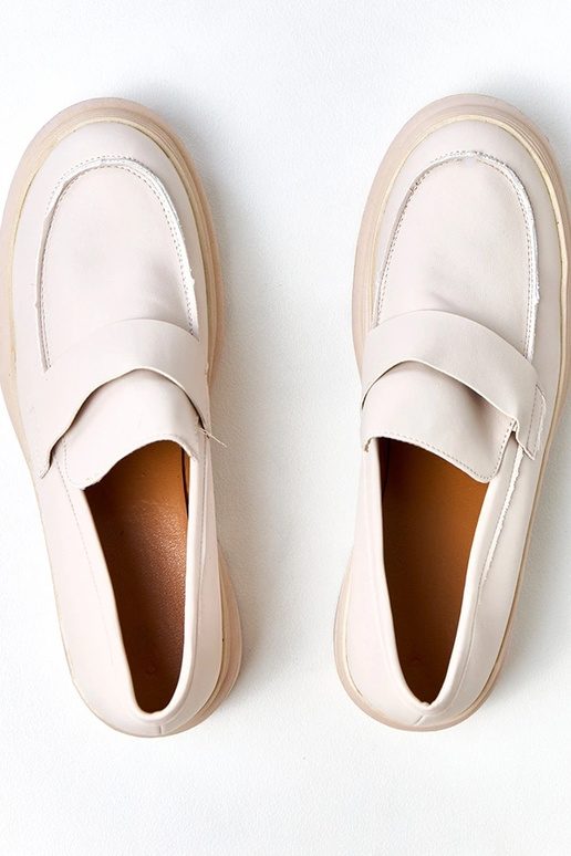 Béžové mokasíny z umelej kože Seraphin