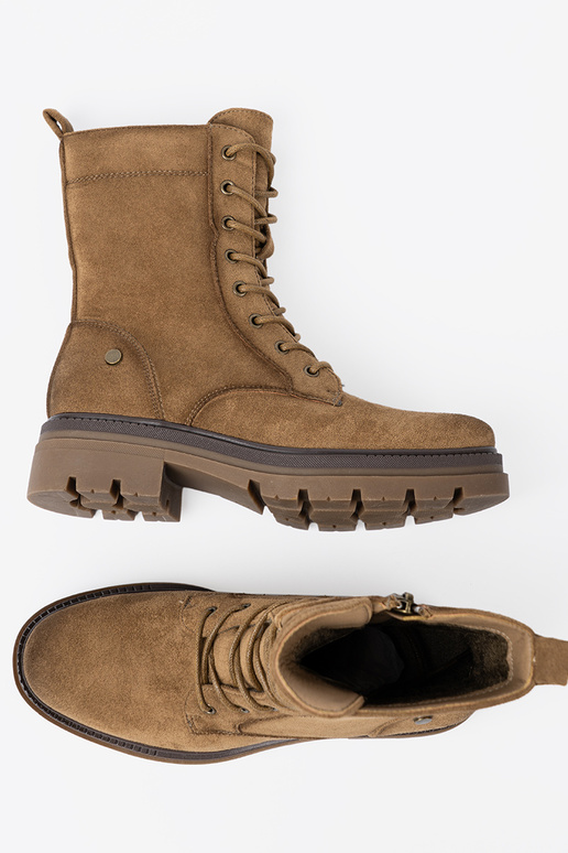 Klasický model zo semišu topánky In odcieniu brązu