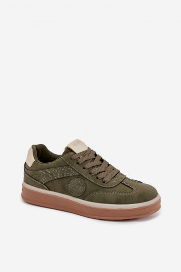 Tenisky model obuvi pánske Nízka Big Star SS174022 HI-POLY SYSTEM khaki farby