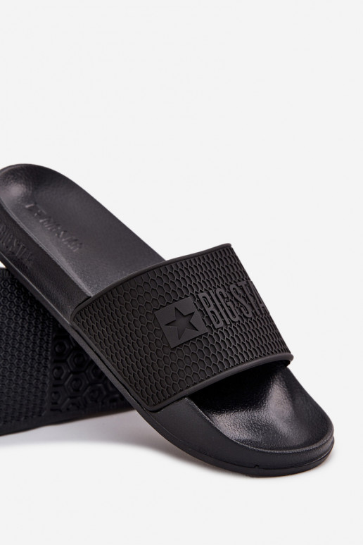 Papuče pánske Zapnuté Ľahké papučej PodeszInie Big Star SS174356 čierna Papuče pánske Zapnuté Ľahké papučej PodeszInie Big Star SS174356 čierna