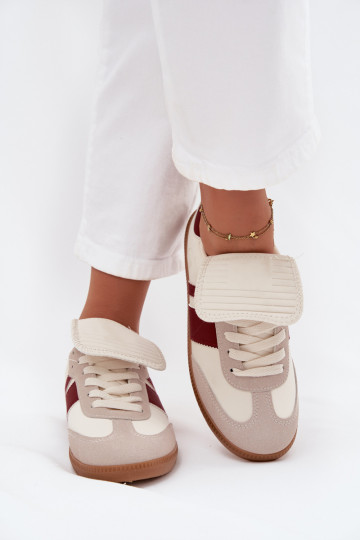 Nízka Tenisky model obuvi DámskeINyIniniętym Językiem bordová Ardira 2