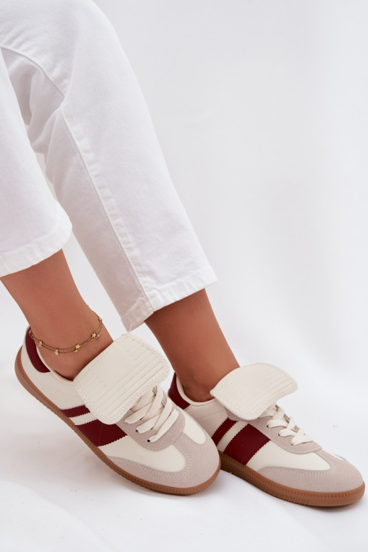 Nízka Tenisky model obuvi DámskeINyIniniętym Językiem bordová Ardira