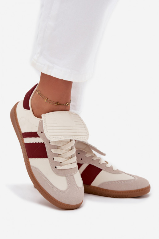 Nízka Tenisky model obuvi DámskeINyIniniętym Językiem bordová Ardira