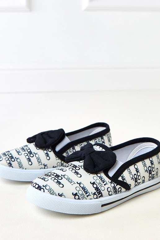 Biele detské tenisky s mašličkou Missi