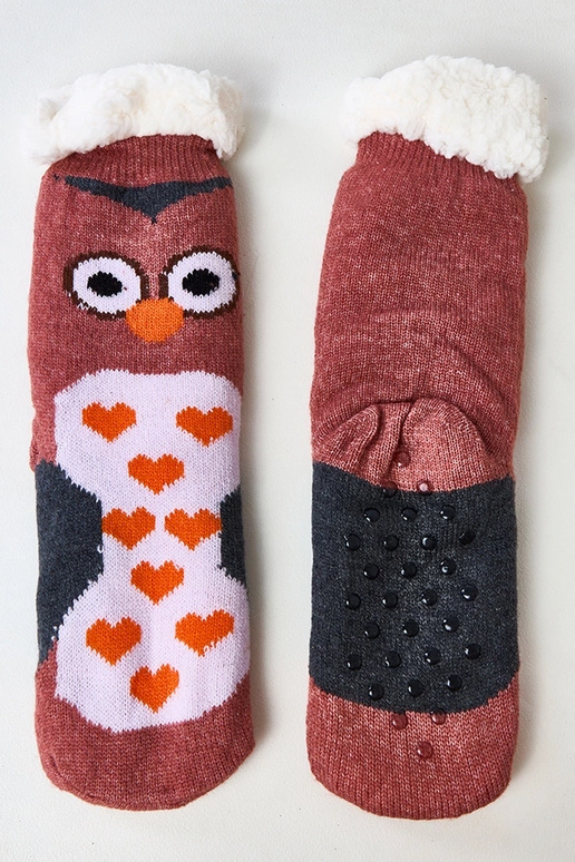 Ružové ponožky s sovou Lotis