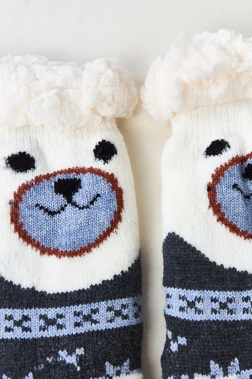 Graphitové ponožky s kožušinou Lotis