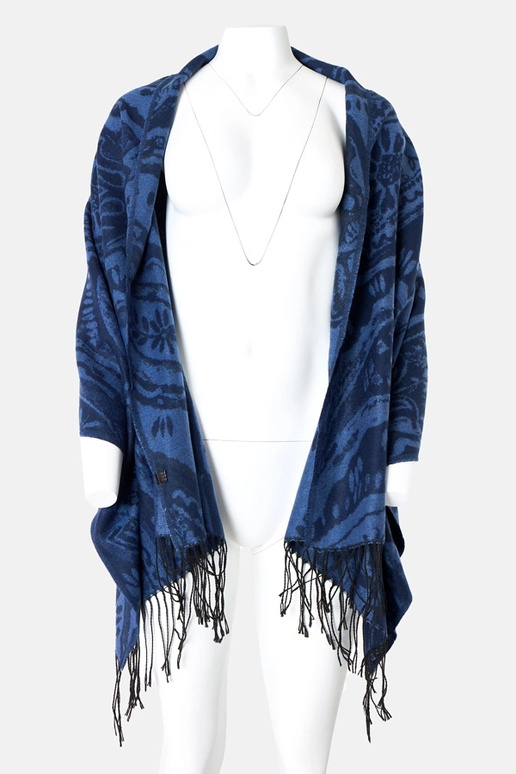 Čierno-hnedý šál s kvetmi Colonie