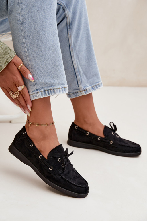 topánky dámske mokasíny so štýlovými detailmi čierna Calivra topánky dámske mokasíny so štýlovými detailmi čierna Calivra