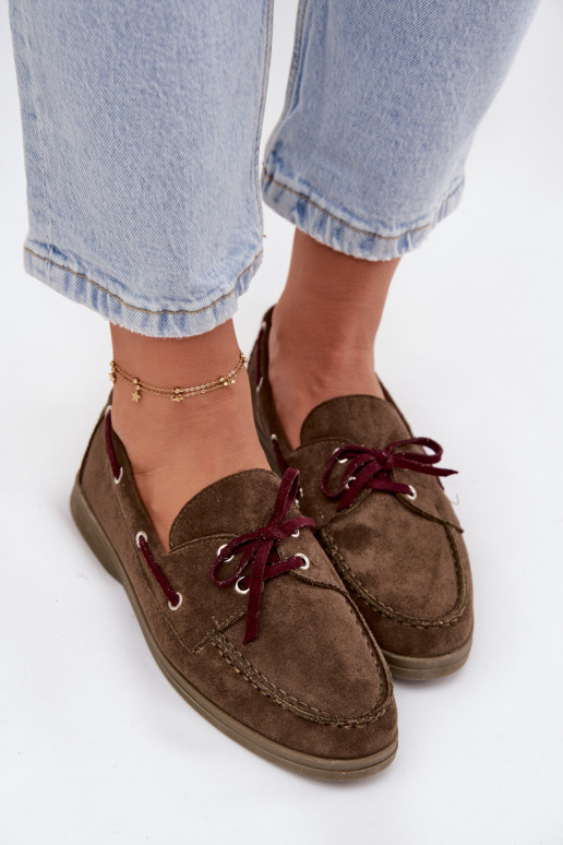 topánky dámske mokasíny so štýlovými detailmi khaki farby Calivra topánky dámske mokasíny so štýlovými detailmi khaki farby Calivra