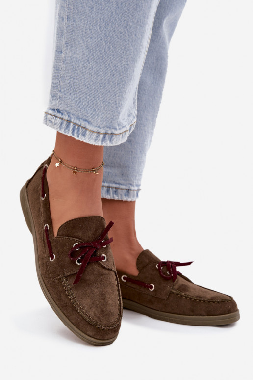 topánky dámske mokasíny so štýlovými detailmi khaki farby Calivra topánky dámske mokasíny so štýlovými detailmi khaki farby Calivra