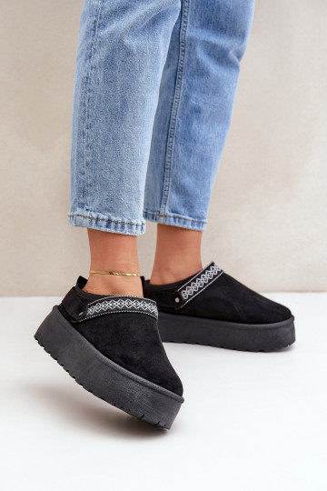 Snehule S Ornatem Haftem čierna Selithria