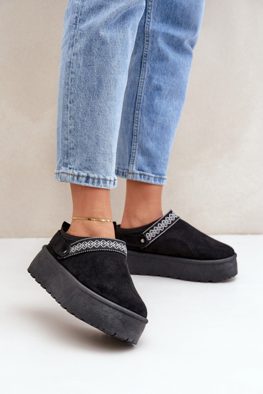 Snehule S Ornatem Haftem čierna Selithria